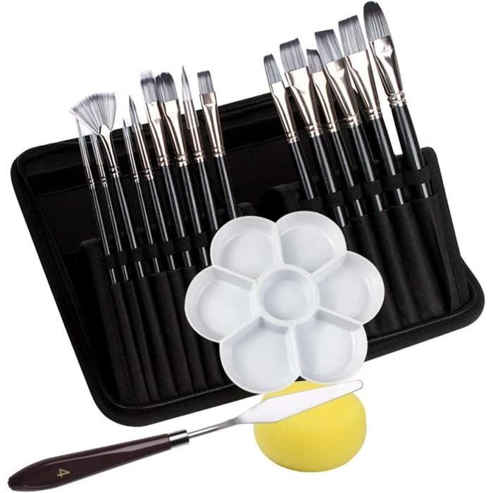 14 Pcs Kit Pinceaux Mousse Éponges Peinture Enfant - Brosses Éponge Graffiti Art DIY Pour Enfants