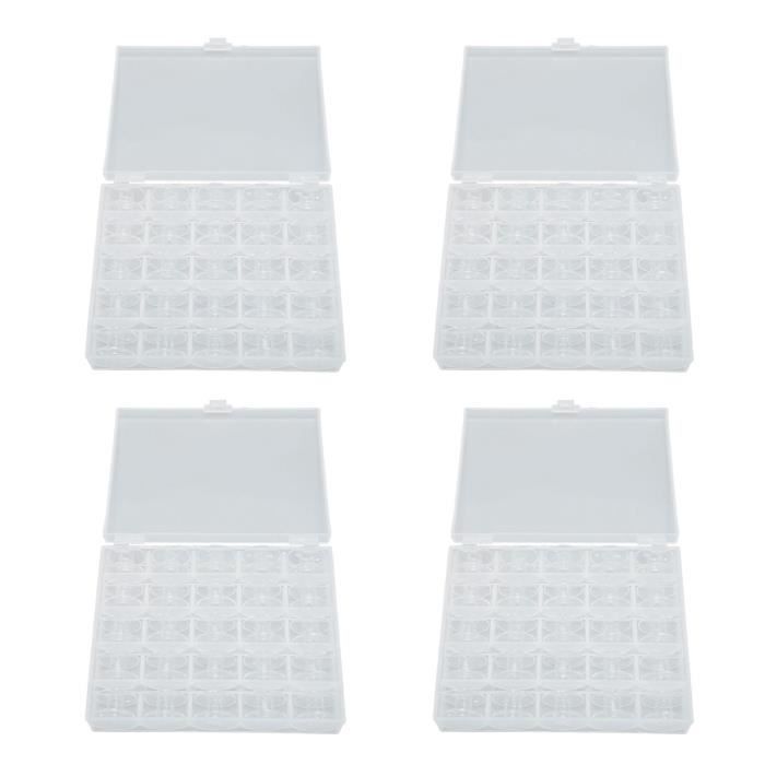 LetCart Lot de 10 bobines de couture en métal et 2 étuis pour bobines à