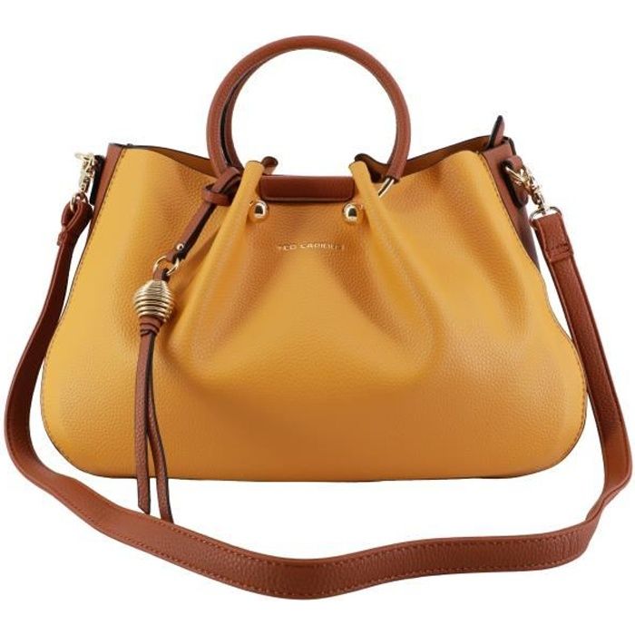 Ted Lapidus Sac À Main Femme 2 en 1 Gretel 8924 Synthétique Jaune/Gold