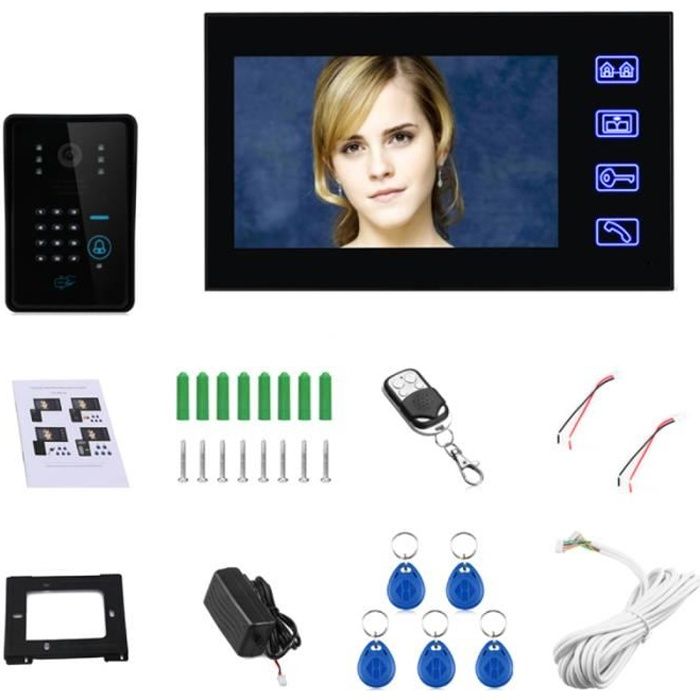 Visiophone Sans Fil Portatif Écran Lcd 2,3 Pouces Avec Mémoire Interne Et À Vision Nocturne - Interphone - Carillon - Sonnette