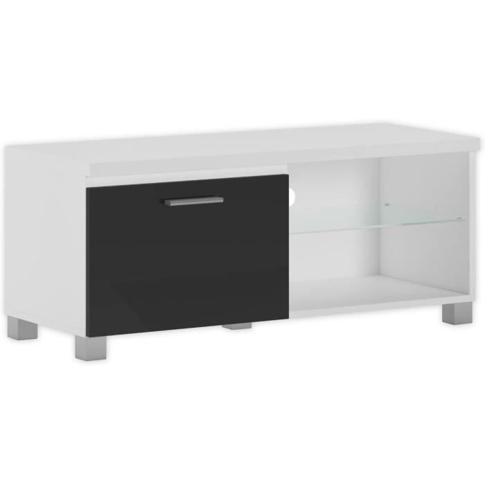 Table Basse Relevable Chêne/noir - 110x50x45 Cm - Idéale Salon/salle à Manger - Mécanisme Pratique