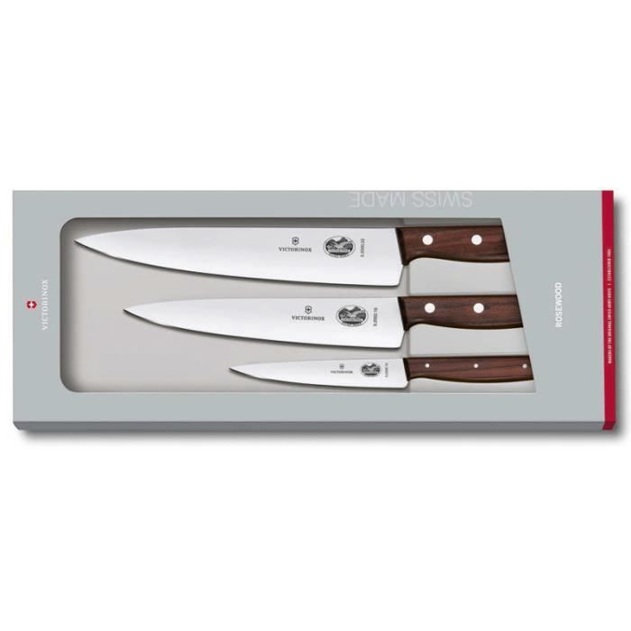 Victorinox Rosewood, Set à Découper, 3 pièces, 5.1050.3G