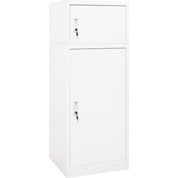 Comparer les prix de vidaXL Armoire à selles Blanc 53x53x140 cm Acier 339599