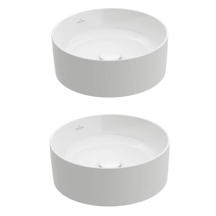 Lot de deux vasques à poser rondes 40 x 40 VILLEROY ET BOCH Collaro