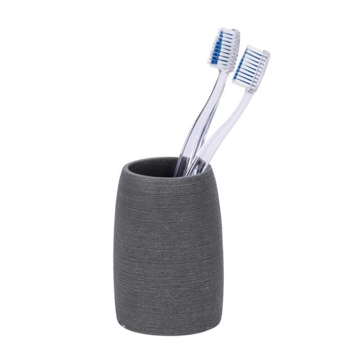 Lot De 2 Gobelets De Salle De Bain Incassables - Transparent Et Gris, Pour Ranger Brosses à Dents Et Dentifrice | Idéal Pour Couple, Rangement Pratique