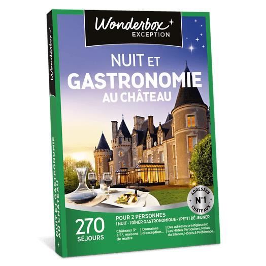 Wonderbox - Coffret cadeaux en couple - Nuit gastronomique au château - 270 séjours