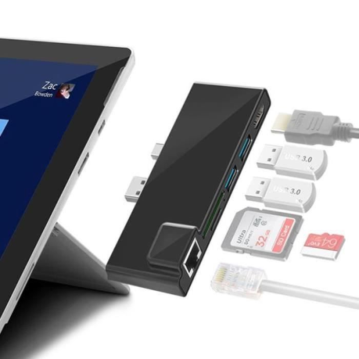 Adattatore USB-C Hub 8-in-1: Gigabit Ethernet, 4K HDMI, Lettore SD/TF, 2x USB 3.0