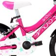 YIN(92180)Vélo pour enfants 14 pouces Noir et rose-1