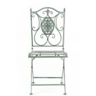 Chaise De Jardin Pliable Sibell En Fer Forgé Style Antique – Bronze Élégant, Parfaite Pour Terrasse Et Balcon