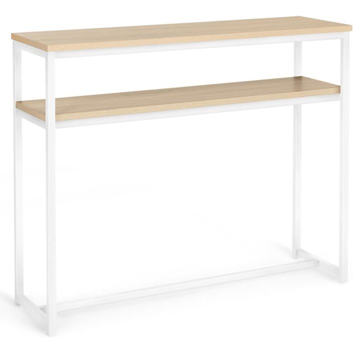 Consolle Industriale 3 Livelli 2 Cassetti 100 X 30 X 80 Cm Struttura In Metallo Marrone Rustico 84724359