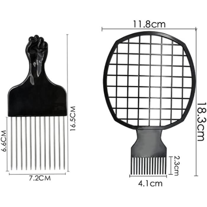 2 Peignes De Poche En Plastique Noir - Marque Nuenen, Dents Fines Et Standard (neufs)