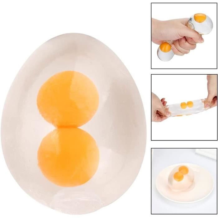Vibbang 4 Balles Anti-stress Jaune D’œuf – Vomi De Mucus – Silicone Souple – Détente
