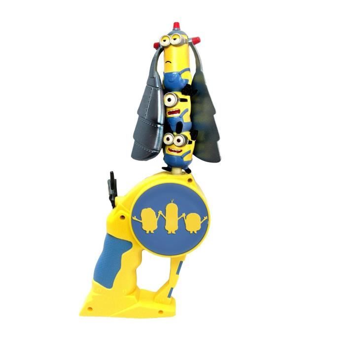 MINIONS Coffret Catapulte Construction avec 2 Mini-Figurines collantes, Lanceur et cibles pour