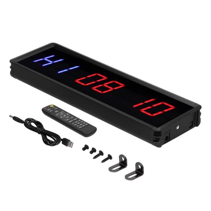Minuteur à Intervalles LED Avec Télécommande - Pour L'Entraînement Fitness Et Le Chronométrage