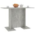 Table à manger haut de gamme 5066®MODE - Gris béton - 110 x 60 x 75 cm - Aggloméré-2