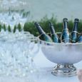 Relaxdays Seau à Champagne, Seau à glace en inox, Bouteille de vin, Glaçons, grand pot, D 36,5 cm, argenté-2
