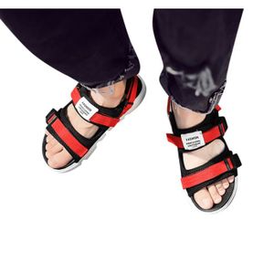 sandales nu pied homme rouge