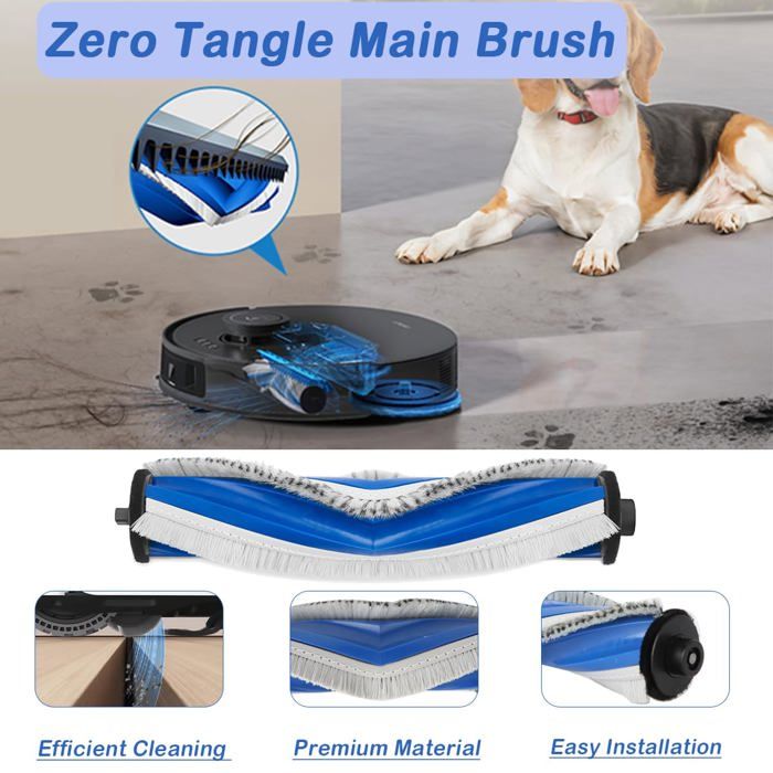 Kit Complet Accessoires Pour ECOVACS DEEBOT T30 Omni – 1 Brosse Principale, 4 Filtres, 6 Brosses Latérales, 6 Serpillières