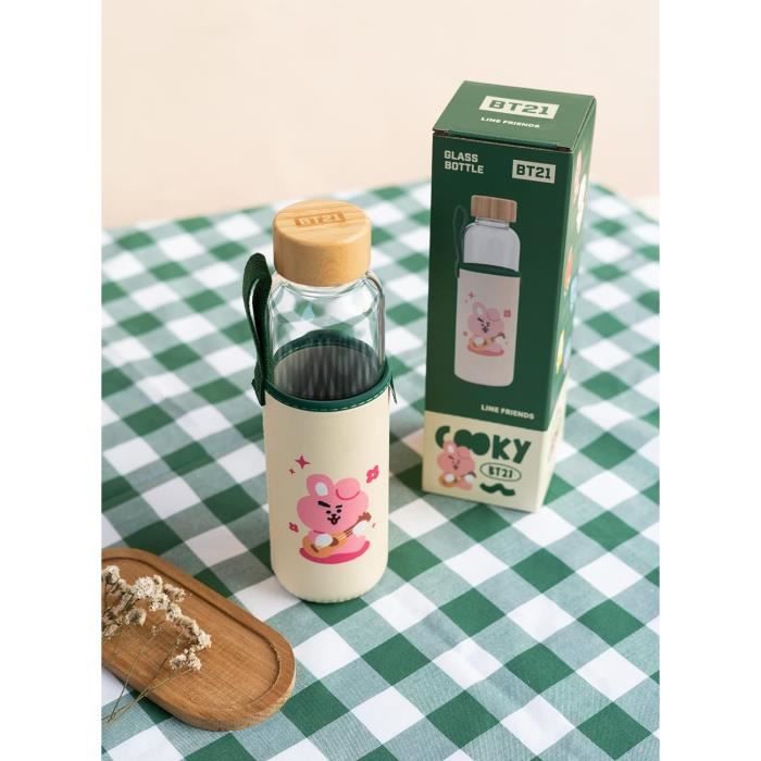 Bouteille En Verre Excelsa Snowman 1 Litre - Design Bonhomme De Neige, étanche, Made In Italy