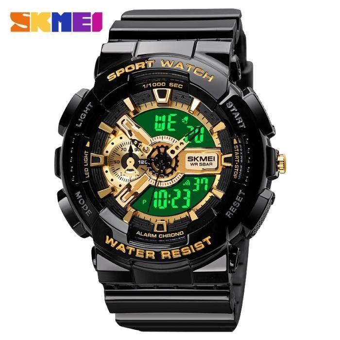 Montre Numérique Atlas For Men - Cadran Rectangulaire Noir Vintage - Occasion Très Bon état