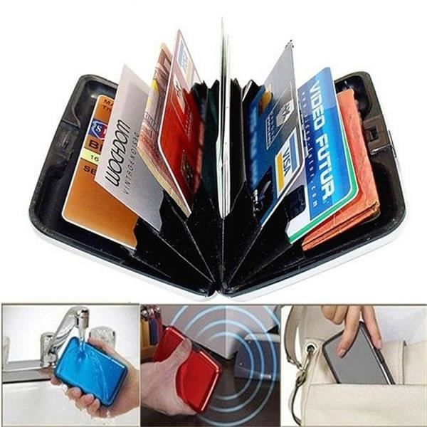 Carte bancaire en metal en aluminium bloquant la protection anti RFID de carte de credit de portefeuille d etui rigide Cdiscount Bagagerie Maroquinerie