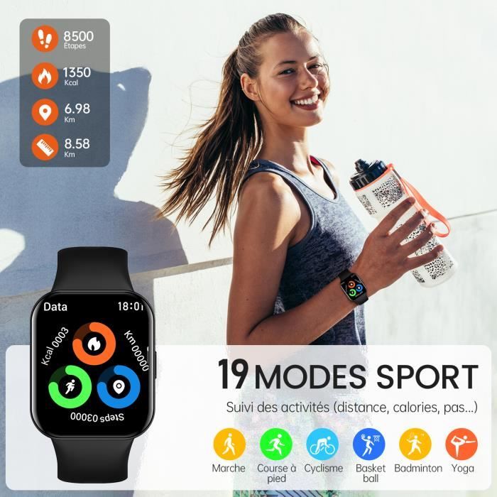 Montre Connectée Homme Femme SmartWatch Sport GPS Avec appel Bluetooth  Écran AMOLED 1.78 Etanche Tracker d'Activit pour Android iOS - Cdiscount  Téléphonie