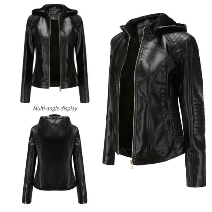 Luxe Marque Vetement ColorÃ© Femme Veste Pu Cuir Femme De Marque Luxe Uni  En Slim Veste Femmes à