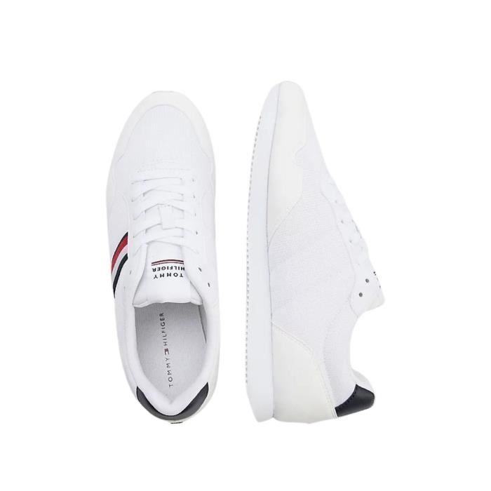 Baskets homme Tommy Hilfiger Ref 59534 Blanc Blanc - Cdiscount Chaussures