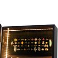 Armoire à Bijoux LED Armoire de Rangement réglable avec tiroir Miroir Pleine Longueur et Porte pour Dressing Chambre Marron-3
