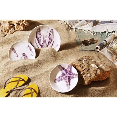 Excelsa - Set de 6 assiettes carrées Excelsa Trinacria, céramique
