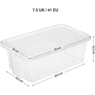 Boîtes à Chaussures SONGMICS – Lot De 12, Transparentes, Pliables, Max 44EU