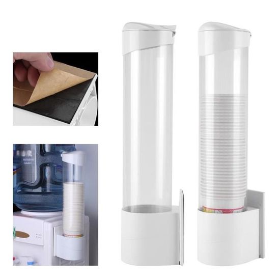 distributeur de gobelets en papier uniquement Wallfire Distributeur de gobelets en plastique jetables pour la maison le bureau les boutiques 7,5 cm