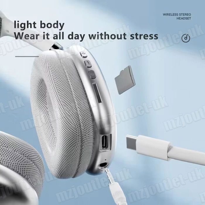 Casque Audio TEISCHE Sans Fil - Réduction De Bruit Active, Bluetooth 5.3, Autonomie 40h, Pour IPhone/Android