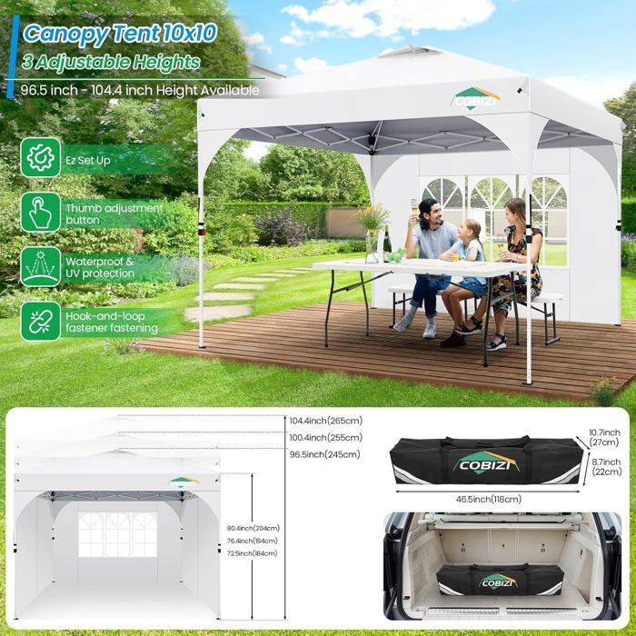 Barnum Extérieur Imperméable Tonnelle Pliante 3x3m BONTEC - Imperméable Et UV 50 - Pour Jardin, Camping Et événements Gazebo 3x3 Pieghevole Impermeabile Barnum Extérieur Imperméable Tonnelle Pliante 3x3m BONTEC - Imperméable Et UV 50 - Pour Jardin, Camping Et événements Gazebo 3x3 Pieghevole Impermeabile