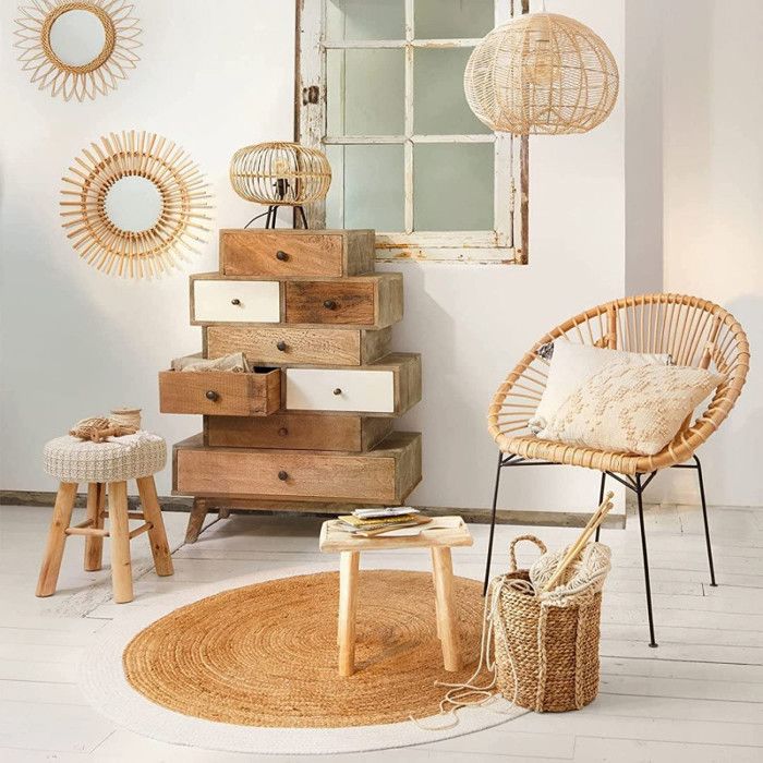 Atmosphera - Specchio In Rattan "Rosace" D50cm | Leroy Merlin - 5