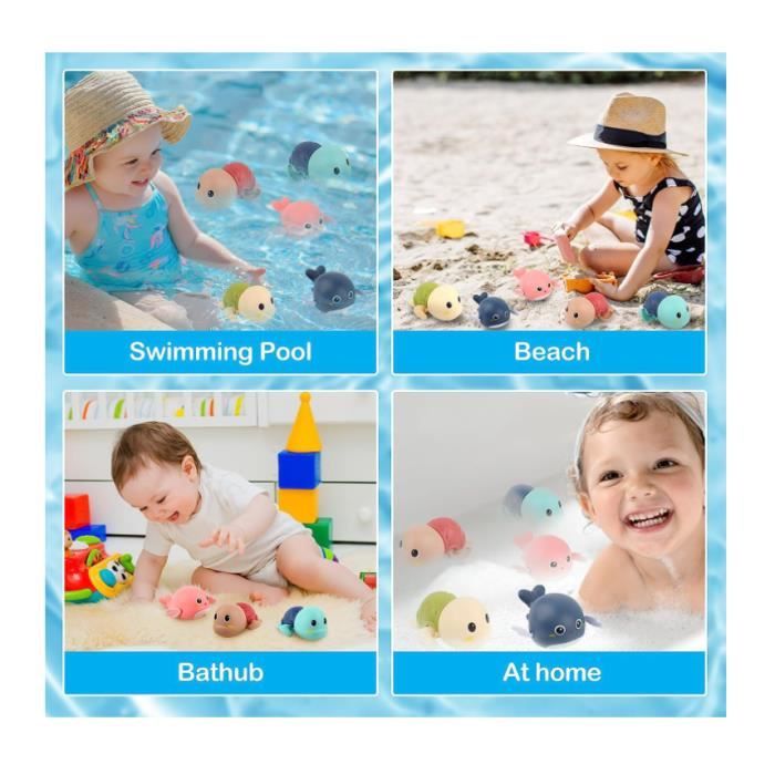 BelleStyle Jouet de Bain Bébé, Jouets Bain Flottants pour Baignoire,  Piscine - Jeu de Animaux Jouet de Piscine Nouveau-né Douche Jouet pour Bebe