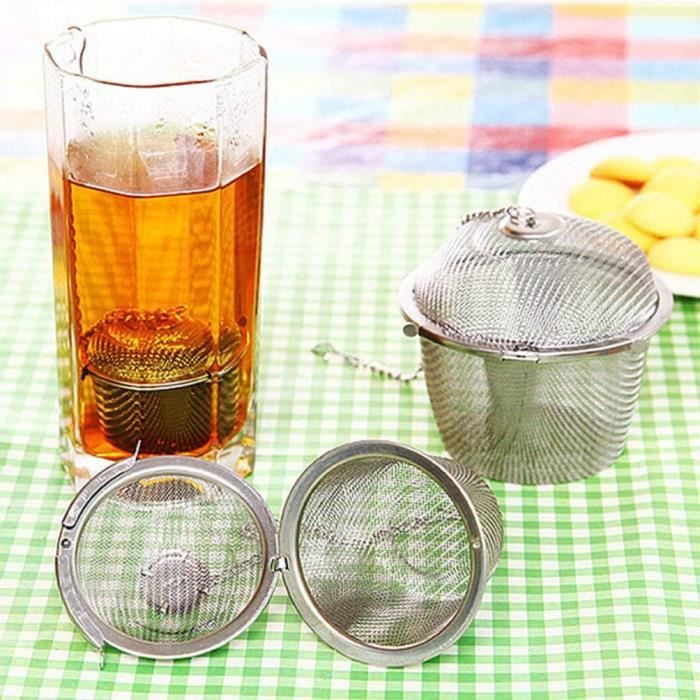 INFUSEUR,4.5cm--Filtre à thé Transparent, Tube en verre, passoire à thé  avec couvercle en liège, outils de cuisine - Cdiscount Maison