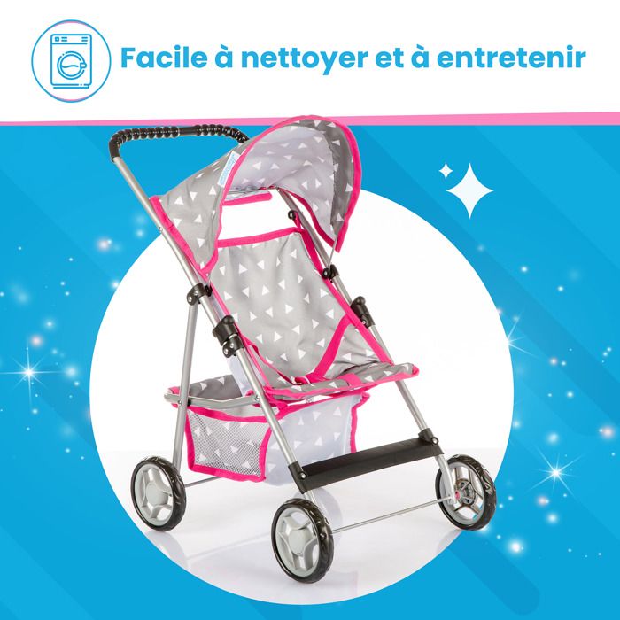 Kinderplay Poussette Poupee, Landeau Poupee Fille - Poussette pour Poupées,  Poussette de Conception Légère Stable, KP0290R - Cdiscount Jeux - Jouets