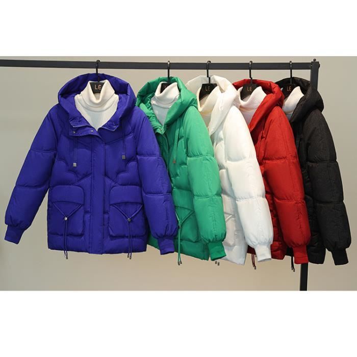 Doudoune Femme KJEHOME Coupe Ample Manches Longues Coton et Polyester Fermeture Eclair Violet
