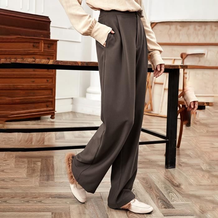 Pantalon femme marron chocolat outlet