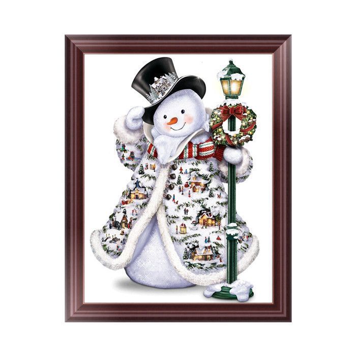 NEWENMO 5D Lacs Gelés Diamond Painting Adulte - Kit Peinture Diamant Paysage Hivernal 30x40cm, DIY Cristal