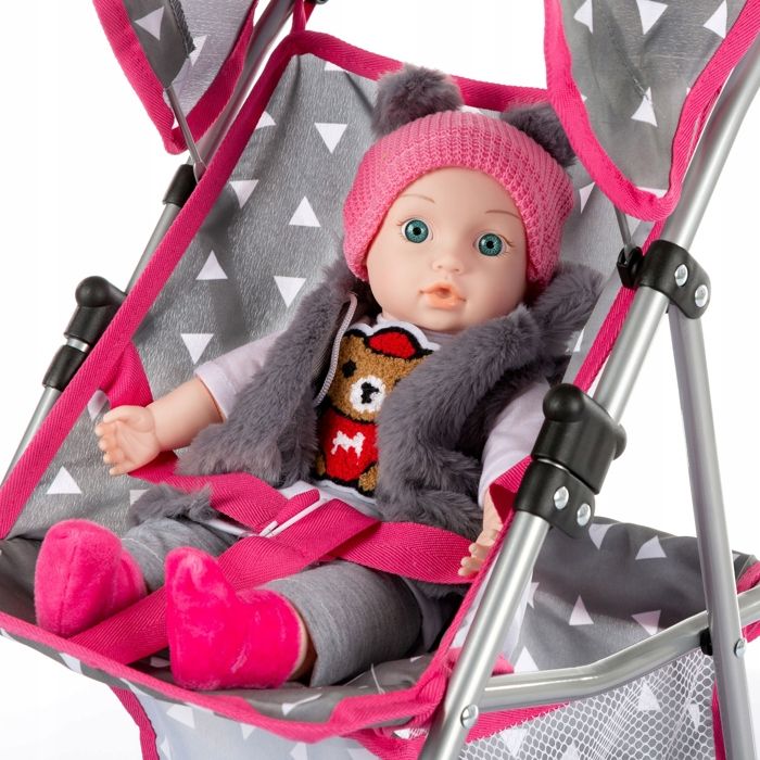 Poussette pour poupée 3-en-1 nacelle et poussette avec sac Poussette pour poupée 3-en-1 nacelle et poussette avec sac