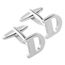 Zodaca® PAIRE DE BOUTONS DE MANCHETTE MANCHE POUR CHEMISE HOMME Silver Lettre T