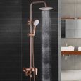 RUMOCOVO®Colonne de douche réglable de style européen-ensemble de douche mural-ensemble de douche en cuivre pur-or rose-0