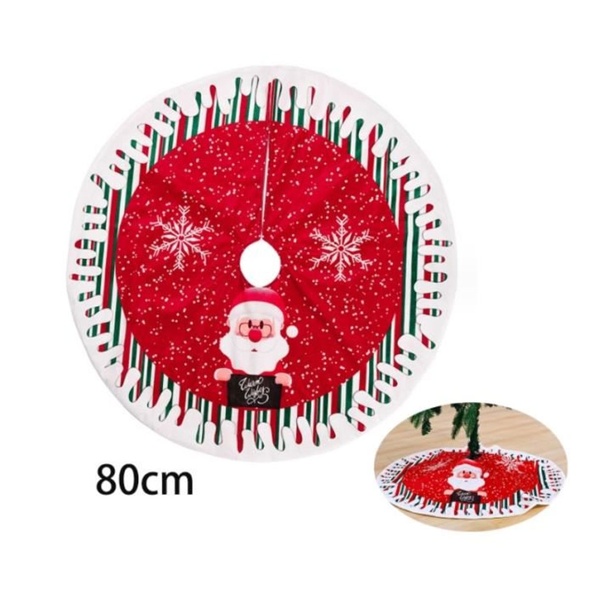 Jupe Sapin de Noël,Tablier de Sapin de Noël,Motif Père Noël,Tapis de