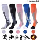 HAOPYOU Chaussettes de compression pour running - Multicolore - Meilleure coupe athlétique graduée pour hommes et femmes