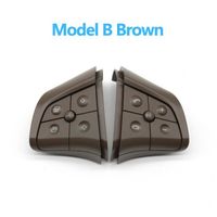 (Modèle B Marron)Kit de boutons de commande de boutons de volant multifonctions de voiture 3 couleurs pour Mercedes Benz GL ML RB