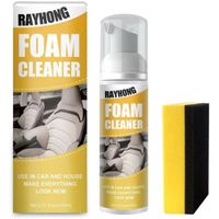 Foam Cleaner - 100ML Mousse Nettoyante Multifonctionnelle, Spray Nettoyant pour Cuir De Voiture, Mousse Nettoyante pour Voiture Et M