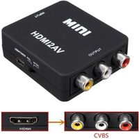 720P 1080P Mini HDMI Vers RCA Audio Video AV CVBS HD TV Adaptateur Convertisseur Me10185