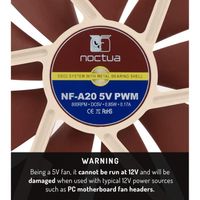 Noctua NF-A20 5V PWM Ventilateur Silencieux Haut de Gamme avec Câble dAdaptation USB Marron
